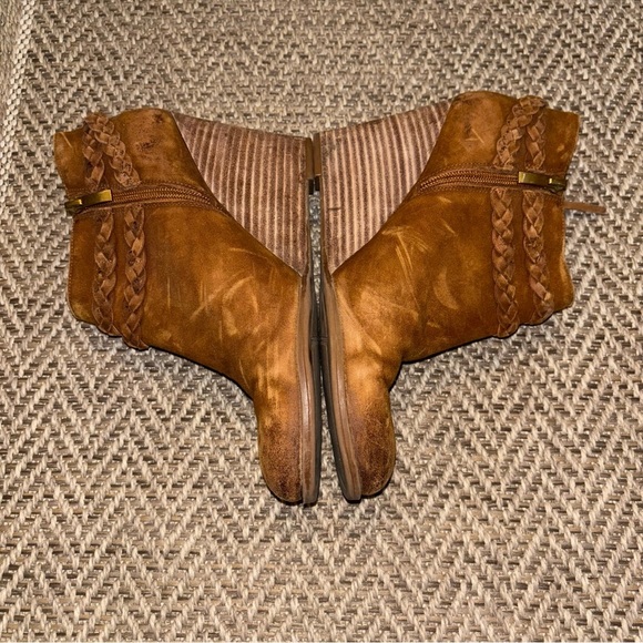 FRANCO SARTO Loni Wedge Booties Suede Size 9.5 - Picture 3 of 8